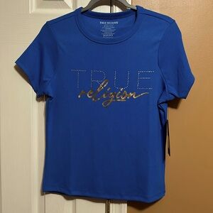 True Religion colorful design Logo Womens size L brand new
